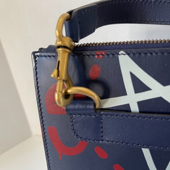 Gucci 445597 Ghost GG Stars Big Pouch Multicolor Leather Clutch (152481) - Picture 3 of 9